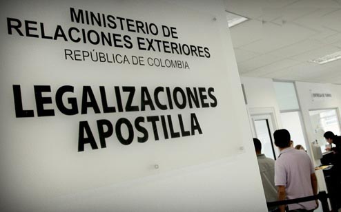 Legalización de documentos de la Registraduría por parte de la Cancillería