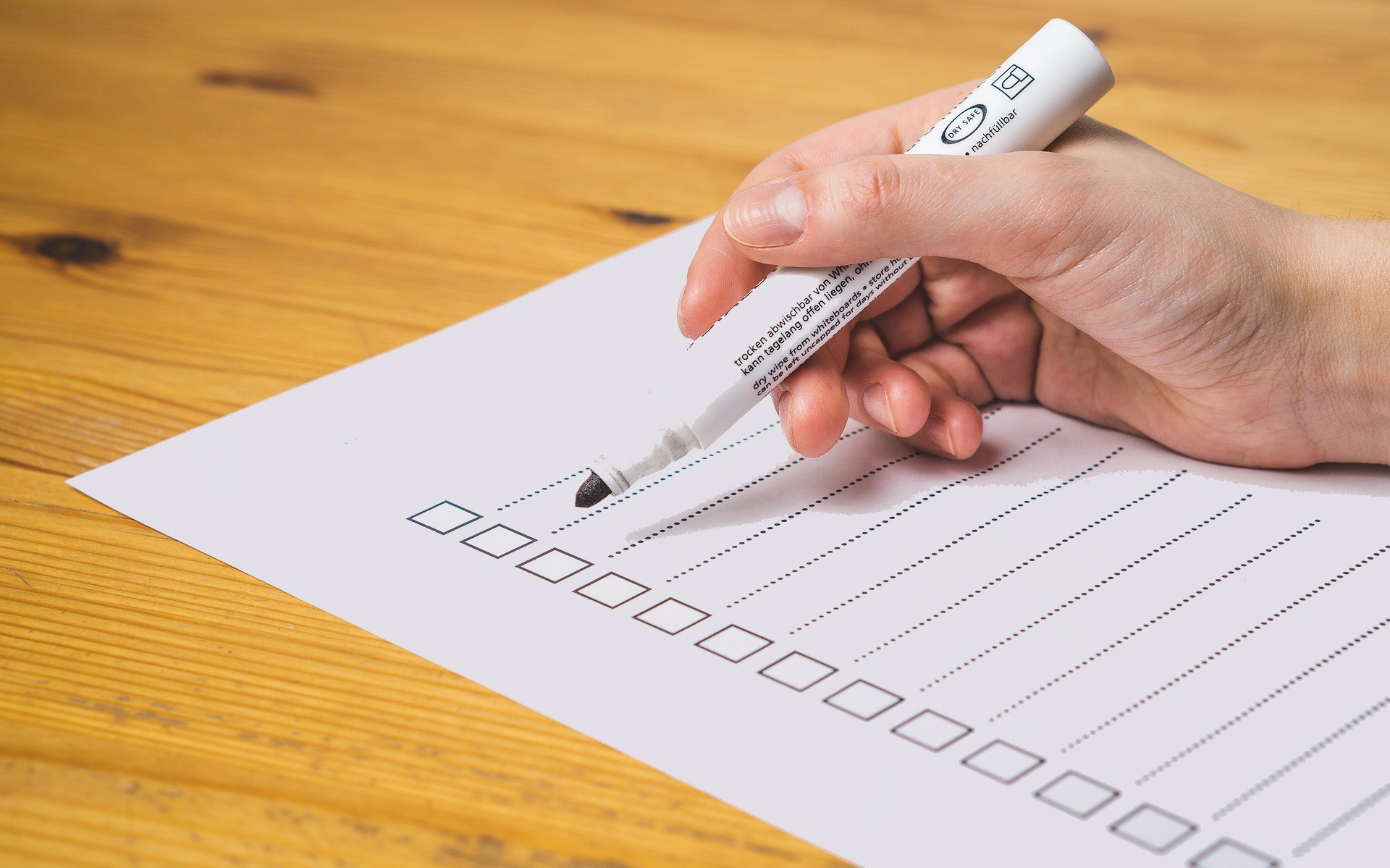 Tarjeta de registro hotelero